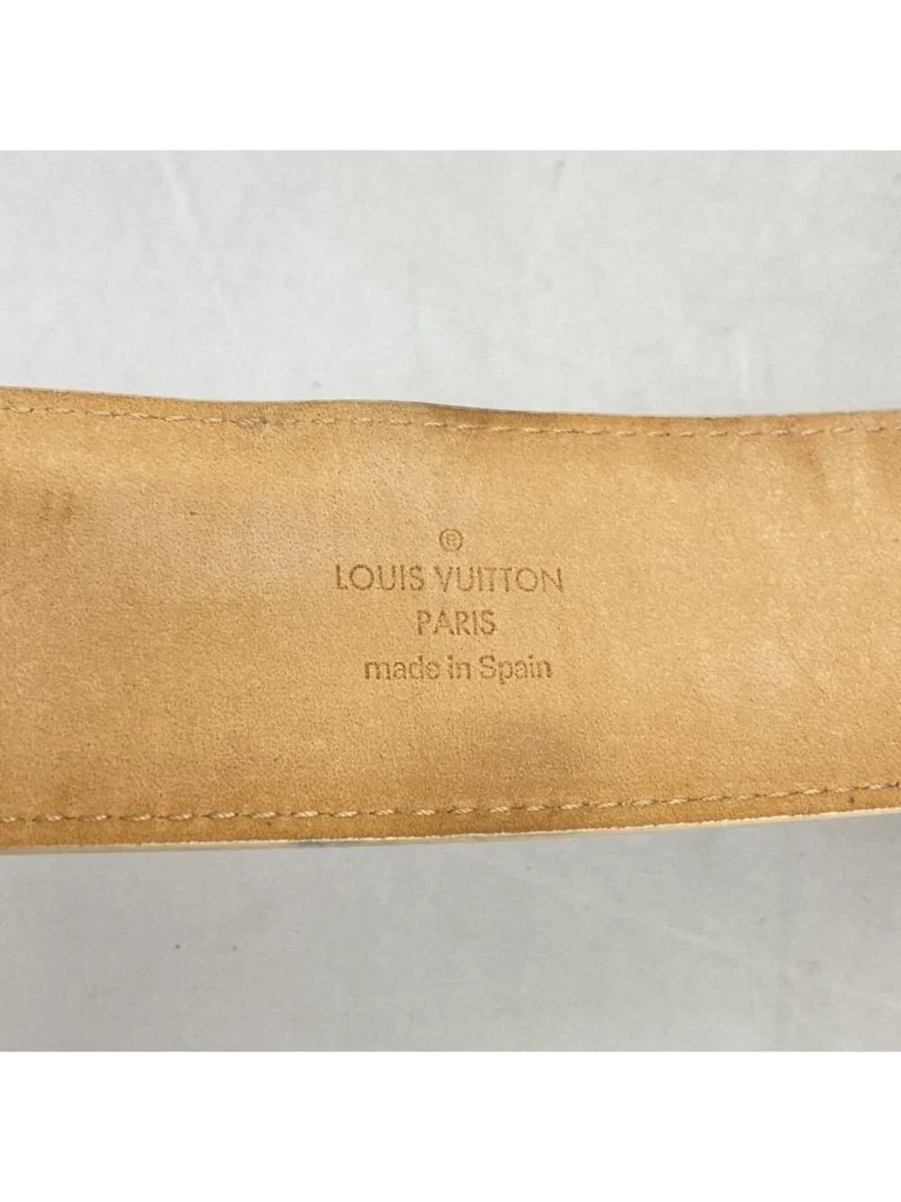 Louis Vuitton Belt Damier Azur Ceinture LV Initial White